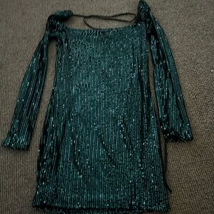Lucy in the Sky green sparkly dress in size small